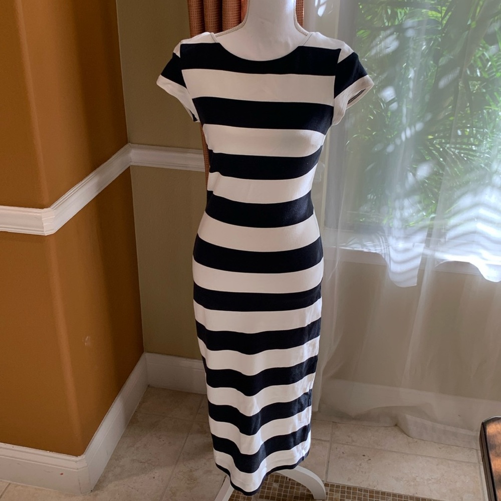 Zara black and white dress